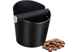 AILELAN Café Knock Box, Coffee Knock Box Posos Cafe Cajon para Posos de Cafe Caja de Posos de Café Barista Absorbente de Golpes con Barra de Golpe de Metal Extraíble y Base Antideslizante