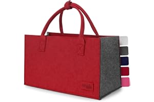 smøla Filztasche - Einkaufstasche faltbar I Innenfach mit Reißverschluss I Tragetasche Henkeltasche Markttasche, Filz Tasche Shopping-Bag