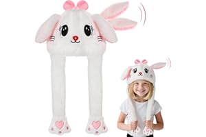 Hifot Animale Cappello con Orecchie Che Si Muovono, Peluche Cappello Orecchie Che Si Muovono, Cappelli Divertenti per Bambini e Adulti per Halloween Natale Carnevale Feste di Compleanno Regalo