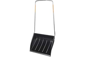 Fiskars Traîneau à neige, Largeur: 74 cm, Tête en plastique/Manche en aluminium, Noir/Orange, SnowXpert, 1003470