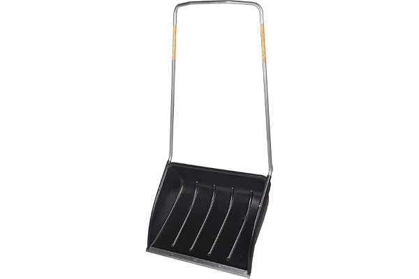 Fiskars Traîneau à neige, Largeur: 74 cm, Tête en plastique/Manche en aluminium, Noir/Orange, SnowXpert, 1003470