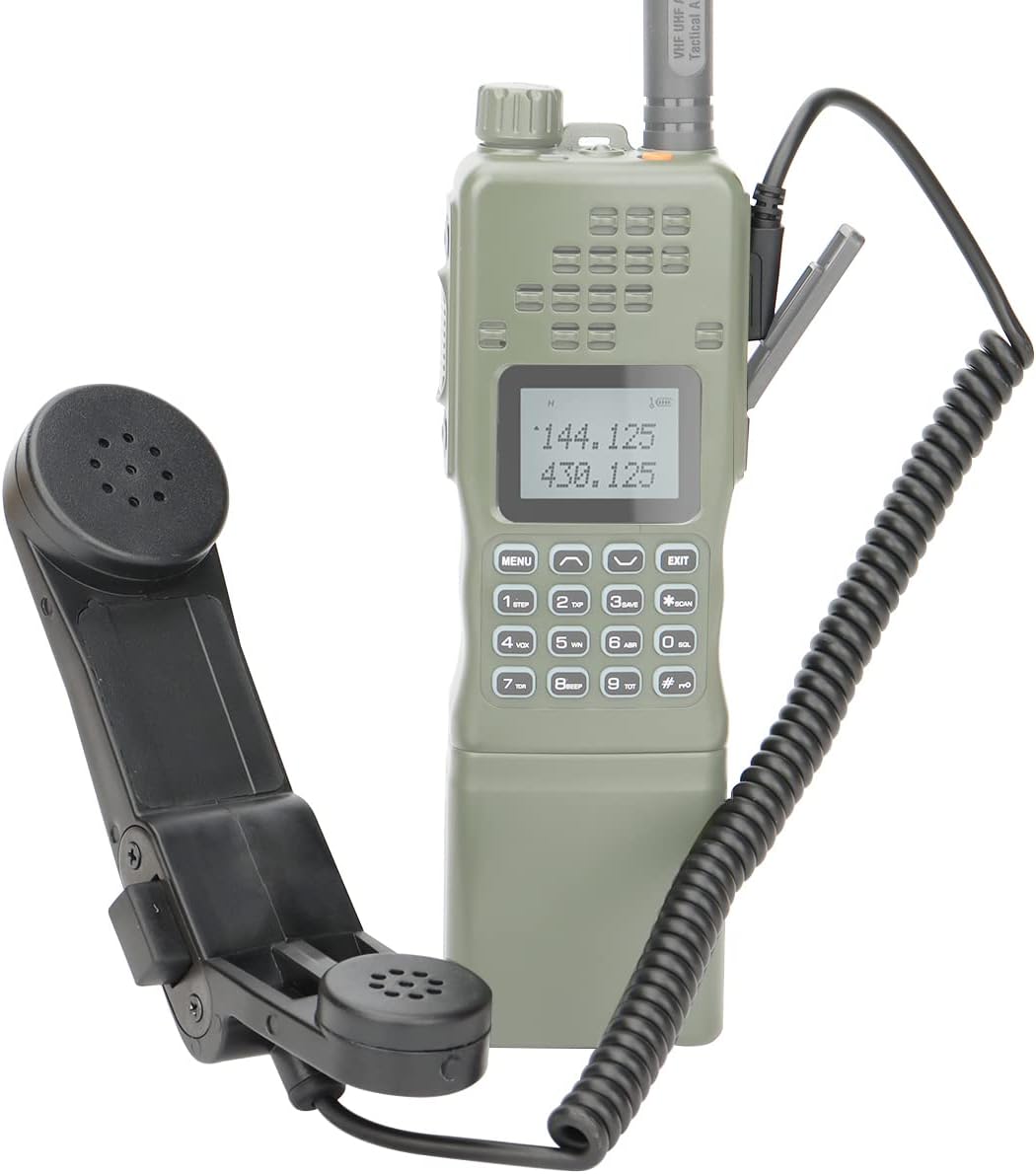 Baofeng Radio de Grado Militar de 2 Pines Tipo K, micrófono Militar de Mano para BaoFeng AR-152 UV-5R UV-S9 Plus UV-82 UV-6R DM-5R Plus, Kenwood, Wouxun, Qansheng, Puxing, HYT, radios bidireccionales