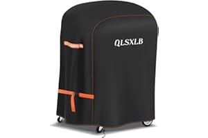 QLSXLB Funda Barbacoa Exterior Impermeable, 420D Oxford Cubierta BBQ de Parrilla 90x70x110cm, Fundas Protectora para Barbacoa Anti-Viento/Anti-Polvo/Anti-Humedad/Anti UV, Resistente al Desgarro Negro