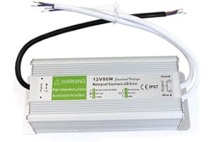 LEDSone Led Transformer Power Supply Waterproof IP67 Led Driver in Aluminum Alloy housing Suitable for led strip lighting, Led Module and Outdoor DC12V lighting Power supply UK Stock (80)
