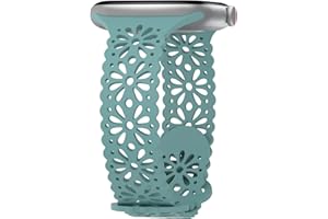 STEEZRD Silikon Kompatibel mit Apple Watch Armband 38mm 40mm 41mm 42mm 44mm 45mm 49mm, Sport Schlank Ausgehöhlt Ersatzarmband für iWatch Armbänder Ultra Series 9 8 7 SE 6 5 4 2 1 Damen Herren