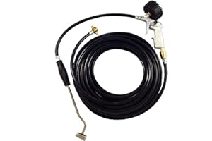 UABRLA Tyre Inflator 0-10 Bar with 15 Metre Hose, Truck Tyre Inflation Connection and Petrol Station Plug