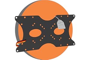 PureMounts Vesa Adapter, Adapterplatte Universal 50x50 bis 400x200 mm, Für Monitor, TV, Fernseher, Bildschirm, Halterung, Wandhalterung, Schwarz