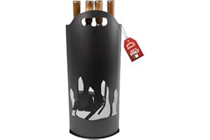MOHOME Set Camino Attrezzi Kit 5 Utensili 60x25x15 cm Made in Italy Resistenti al Calore Scopino Attizzatoio Paletta Pinza Portattrezzi Accessori Caminetto Stufa a Legna con Manici in Legno Ergonomico