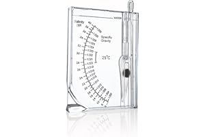 boxtech Aquarium Marine Test, Sea Saltwater Hydrometer, Reef Ocean Hydrometer Salinity Meter for Pool Aquarium Water Salinity Specific Gravity Test