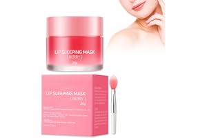 LUTHASOLIC Masque Pour Les Lèvres, Masque De Sommeil Pour Les Lèvres Masque De Nuit Hydratant à La Fraise Lip Sleeping Mask, Baume Pour Les Lèvres Du Sommeil Lip Care Cream pour Les Rides Des Lèvres Ridules, 20g
