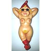 Gartenzwerg Exhibitionist wetterfest , Porno Zwerg , Nudist FKK Garten-Zwerg liegend (Nackte Frau)