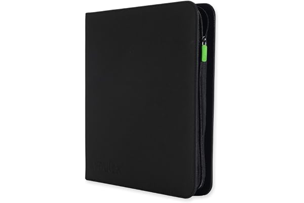 Vault X Exo-Tec® Classeur à 12 compartiments pour cartes à collectionner avec fermeture à glissière - 624 pochettes latérales