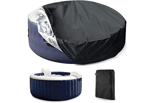 YLZBA Housse de Protection for Piscine ou Spa,Ronde Couvercle du Spa Solaire Extérieur Housse Ronde for Spa Imperméable À La Poussière Bâche De Protection Imperméable Et Aux Rayons UV(215 * 70cm)