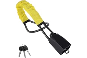 KINBERRY Steering Wheel to Seat Belt Lock With 3 Keys - High Visibility Anti-Theft Device, Universal Cut Resistance Security for Cars, SUV, Van, Golf Cart, Truck