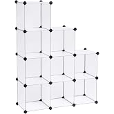 SONGMICS 9 B&ouml;lmeli Raf Sistemi, Ayakkabı Rafı, Banyo Rafı, Giysi Dolabı, Oyuncak Dolabı, 93 x 31 x 123 cm, Beyaz Lpc115S | Mo