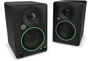 Mackie CR4.5 4.5" Creative Reference Powered Studio Monitors With Tone Knob and Location Switch — Active Speakers for Music Production, Desktop Computer, Gaming, HiFi Listening