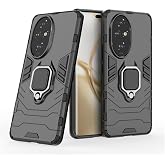 Microcase Honor 200 ile Uyumlu Batman Serisi Y&uuml;z&uuml;k Standlı Armor Kılıf - Siyah AL3349