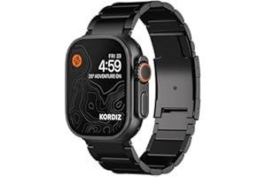 KORDIZ Titanium Watch Band T01 (Max) - Fits Apple Watch Ultra 2 & Ultra (49Mm) - Adjustable Titanium Apple Watch Band With Secure Clasp - Premium Color Matching Band