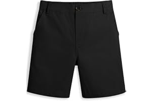 KEREDA Boys School Shorts Regular Fit Kids Cargo Shorts Cotton Summer Trousers with Pokets Elastic Waistband for Children 7-13 Years Black Grey