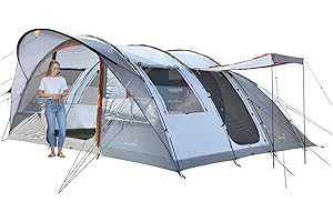 Skandika Egersund Sleeper Protect 3/5/5 XL/7XL Personas | Tienda de campaña con Sleeper Technologie, Suelo Cosido, Cabina de Dormir Negra, Impermeable