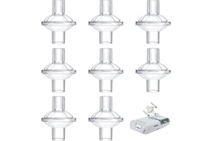 YEASING CPAP Filters 8 Pack Universal Fit Inline Filter Filters for Cpap Machine CPAP Supplies Individually Packing for CACP Machine Size 22mm and 25mm Tube