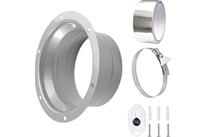 URHRHU Flangia di Montaggio a Parete Ø100 mm Raccordo per Condotto di Ventilazione in metallo flangia da parete per sistema di ventilazione Duct Connector Flange per sistema di ventilazione climatica