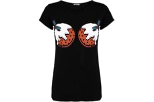 Fashion Star Womens HO HO HO Hat Snowflake T-Shirt Xmas Top