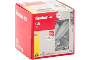 Cheville Nylon spéciale Béton cellulaire GB - ø10 x 55 mm - Lot de 20 - FISCHER