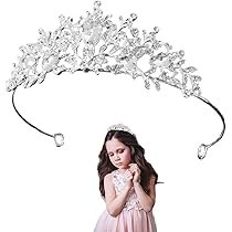 Tiara Corona Principessa Con Fiori E Cristalli - Diadema Per Bambine, Matrimoni E Compleanni - Foto 7