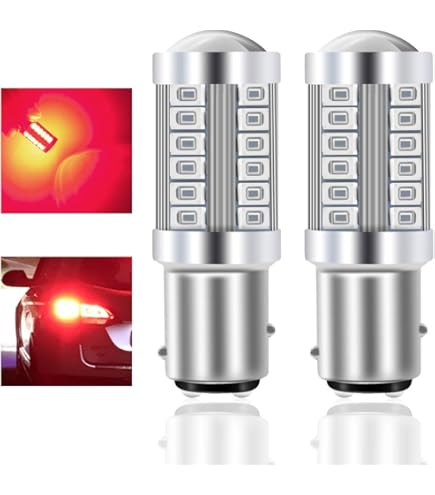 Lampadina LED P21W 12V-24V Rosso Per Stop - Compatibile 1156/7506 BA15S (Confezione Da 2) - Foto 11
