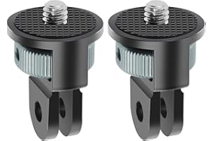 VKESEN Aluminiowy adapter 1/4 cala uchwyt na aparat obrotowy statyw adapter gwintu do Insta360, Sony, SJCAM, SJ4000, Xiaomi, Xiaoyi i innych kamer sportowych (2 sztuki)