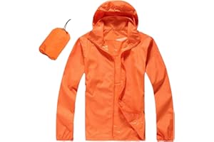 RUITOTP Veste Imperméable Femme Coupe-Vent avec Capuche, Séchage Rapide, Veste Sport pour Voyages et Vélo, S à XXL, Noir