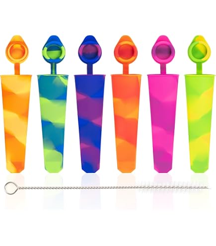 Moules à Glace En Silicone Badaren - Lot De 6, Sans BPA, Réutilisables - Pour Sucettes Glacées DIY