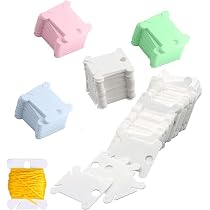 100 Stück Stickgarn-Spulen + Manueller Spuler & Ringe – Kunststoff, 4x3,5 Cm, Für Bastel- & Nähbedarf