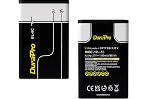 DuraPro 2X Akku BL-5C für Nokia 2710N, 2730C, 3100, 3109C, 3110C, 3110e, 3120, 3555, 3650, 3660 Nokia 110, 1100, 1101, 1110, 1110i, 1112, 1200, 1208, 1209, 130