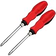 SCEPTRE Reversible Screwdriver with Flat & Phillips Head Style for Repair of Home & Industrial Appliances Useful for Electrical & Electrical Device Maintenance (2 Pcs)