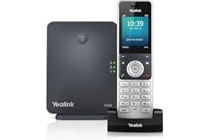 Yealink W60P IP DECT Bundle Package (Includes 1 x W56H Handset & 1 x W60B Base Station) - Silver/Black