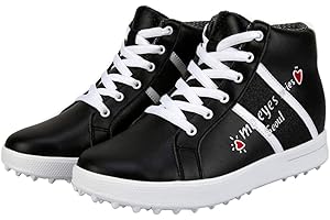 PGM High Heel Golf Shoes for Women and Girls, Waterproof Spikeless Glitter Golf Shoes for Girls