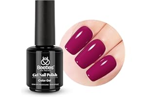 ‎BEETLES GEL POLISH Beetles 15 ml UV Gel Nagellack Traubenviolett, Nagellack Beeren-Magenta UV LED Maniküre Nagelstudio DIY Gel Nagelkunst Halloween Design für Anfänger