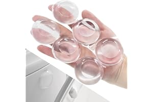 MEDILOE 6 PCS Soft Close Door Stoppers Wall Protector, Shock Absorbent Gel Door Stops Rubber Door Stopper Outdoor Door Stop, Furniture Door Handle Protector