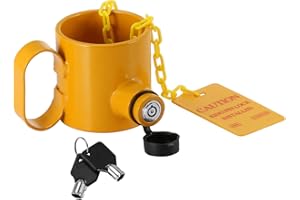 BOYISEN Antirrobos Candado de Remolque Bloqueo con Perno para Semirremolques, Caravanas y Remolques de Quinta Rueda