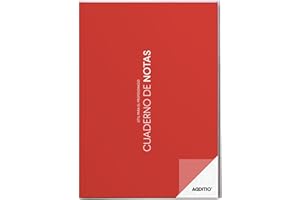ADDITIO - Cuaderno Notas para el profesorado | Planificación del curso (4 meses vista) | Evaluación continua | Papel ecológico | Tamaño A4 | Español | Rojo