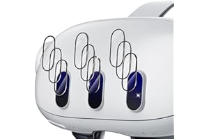 ALAFLY [3 Set] Compatible con Meta Quest 3 Protector de Lente de Cámara, Vidrio Templado 9H Anti-Arañazos, Alta Definición VR Accesorios para Oculus Quest 3, Círculo Negro