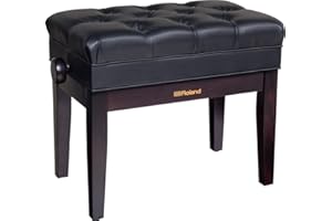 Roland Banc de Piano RPB-500BW, Assise Vinyle, Compartiment pour partitions, Couleur Bois de Rose