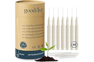 Cepillos Interdentales Biodegradables (0,5 mm) | Limpieza cómoda y sostenible con mango vegetal PLA para ortodoncia y espacios estrechos | Good4u®