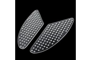 PSOWQ 1 par de Alfombrillas de tracción Lateral para Tanque de Motocicleta Antideslizantes adecuadas,Antideslizante,Protectores de depósito Gas,para la mayoría de Las Motocicletas - Transparente