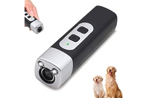 TAECHALINGO Anti Bell Gerät Hunde,Ultraschall Hundeabwehr mit 3 Einstellbaren Frequenzen LEDTaschenlampe,Wiederaufladbar Antibell Ultraschall Gerät,Hunde Bellen Stoppen,für Kleine Hunde Innen Außenbereich