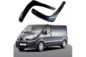 Haibak Juego de deflectores de viento compatibles con Renault Trafic Van MK2 2001-2014 2 puertas tintadas, 2 piezas en ajuste de canal