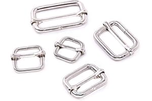 Swpeet Lot de 120 anneaux en D semi-circulaires en métal multi-usages pour accessoires de bricolage – 1,27 cm, 1,9 cm, 1,9 cm, 1,5 cm