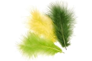 KNORR PRANDELL KnorrPrandell 6619943 - Piume di Marabù, Mix, 9 Cm, Confezione da 15, Colore: Verde Chiaro